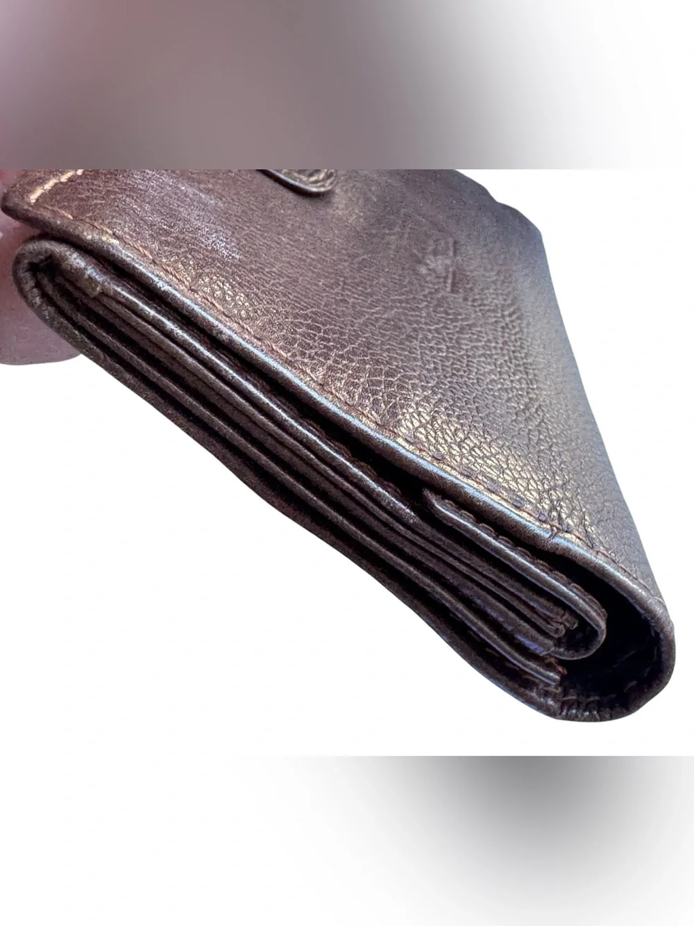 Vintage ZIPPO Esprit Soft Supple Brown Leather Snap Wallet MINTY RARE